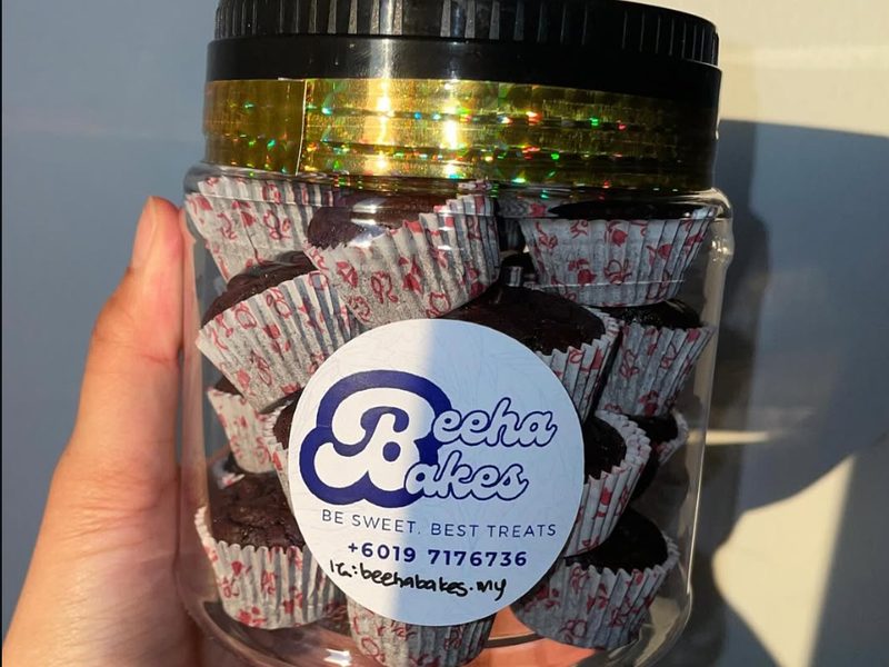 Brownie bites in a balang jar