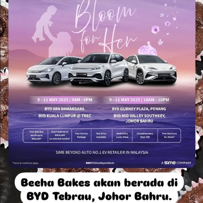 BYD Bloom for Her x BeehaBakes collaboration